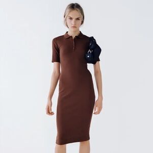 Zara Brown Polo Dress